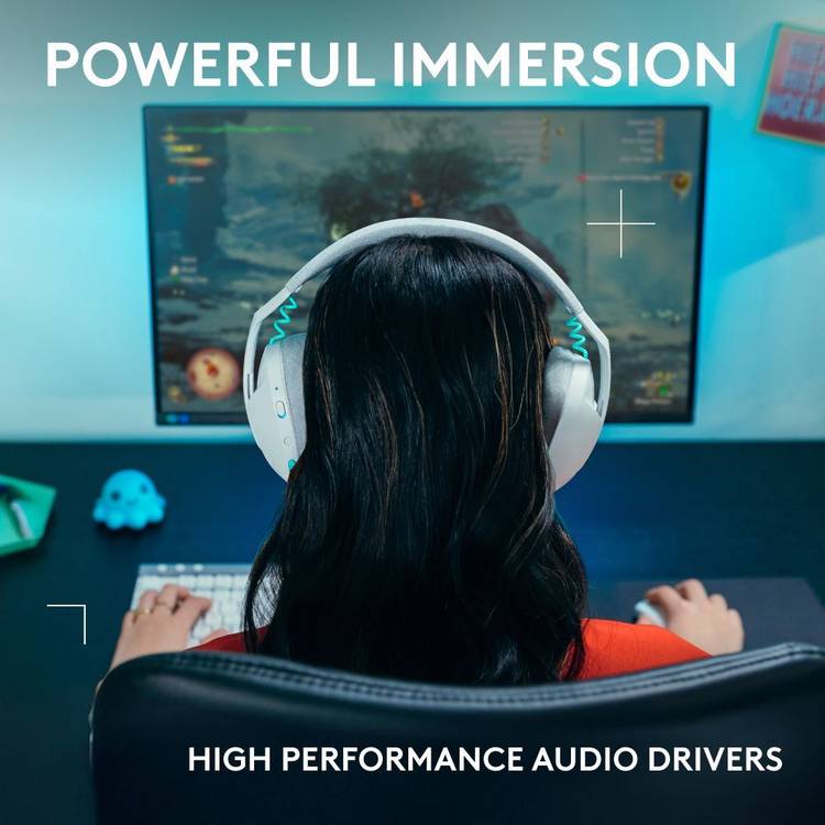 Logitech G321 LIGHTSPEED white wireless gaming headset, imported from the UK