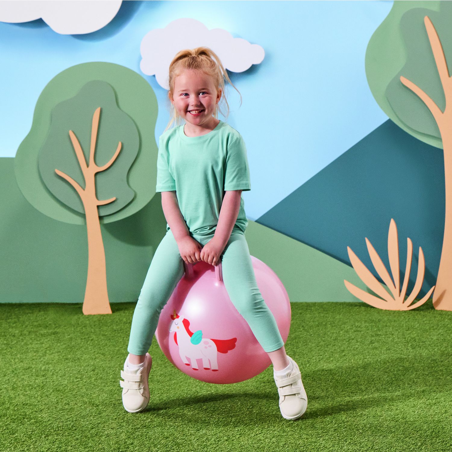 Chad Valley Unicorn Hopper Ball bouncing toy (British brand)