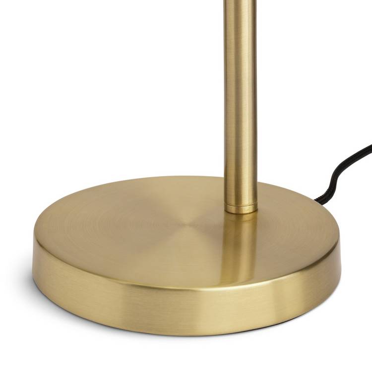 Habitat Coleman brass table lamp with glass shade (British brand)