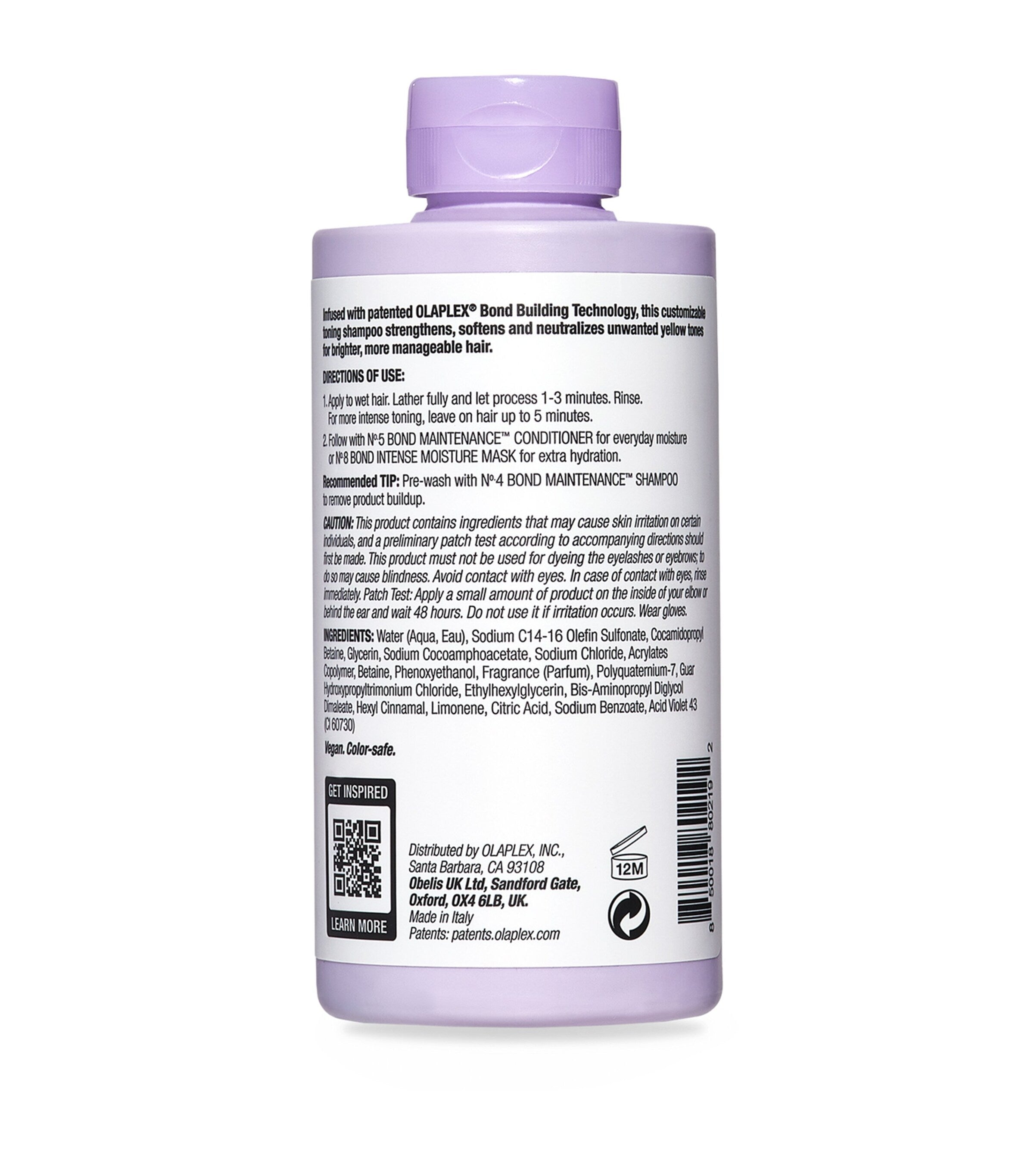 Olaplex Blonde Enhancer Toning Shampoo 250ml, imported from the UK
