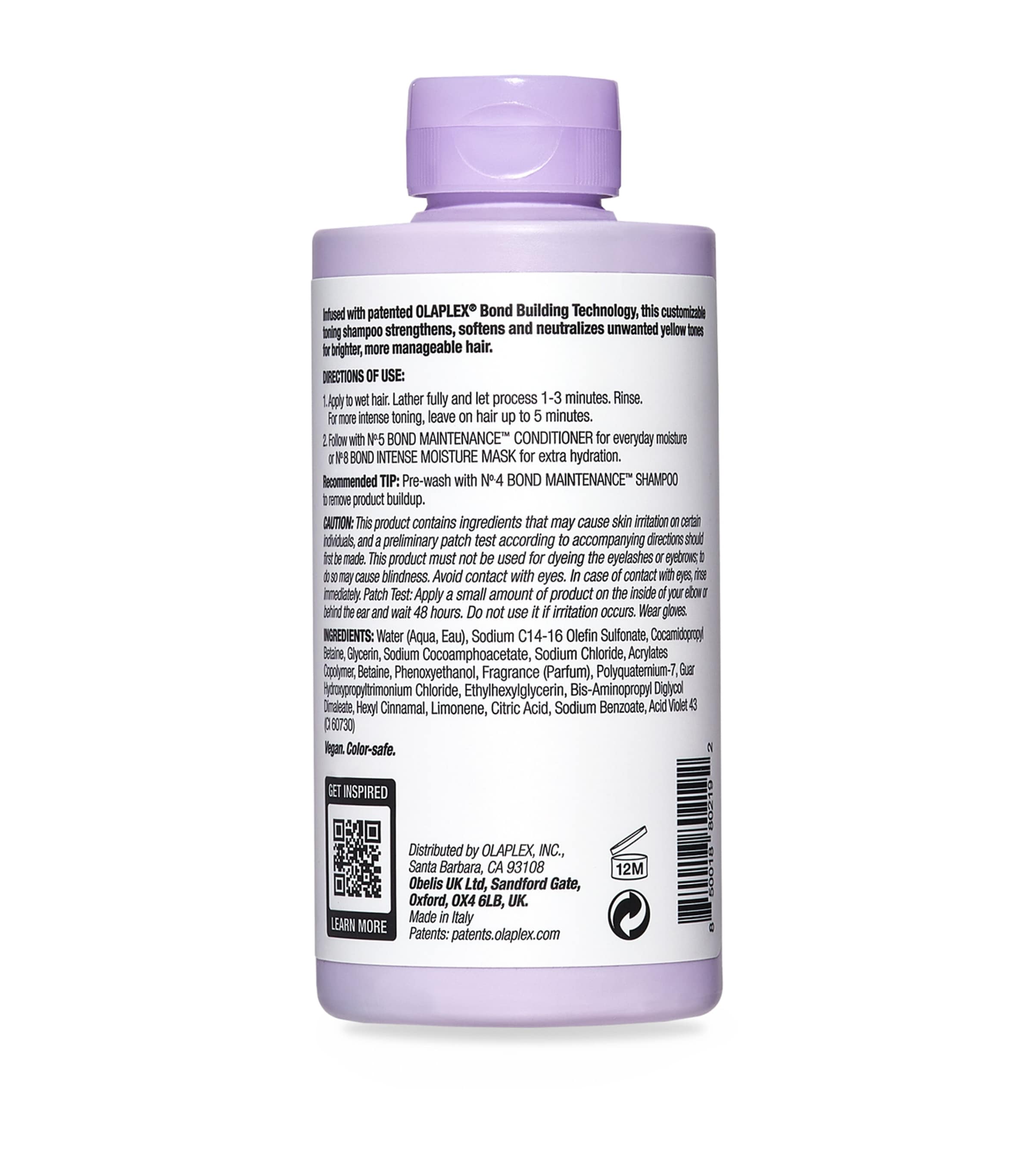 Olaplex Blonde Enhancer Toning Shampoo 250ml, imported from the UK