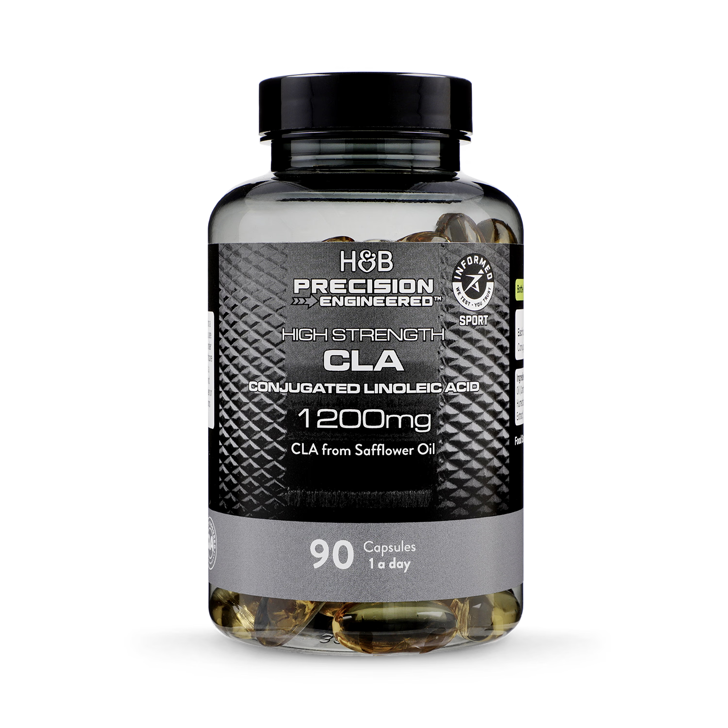 Precision Engineered High Strength CLA 1200mg supplement 90 capsules, imported from the UK