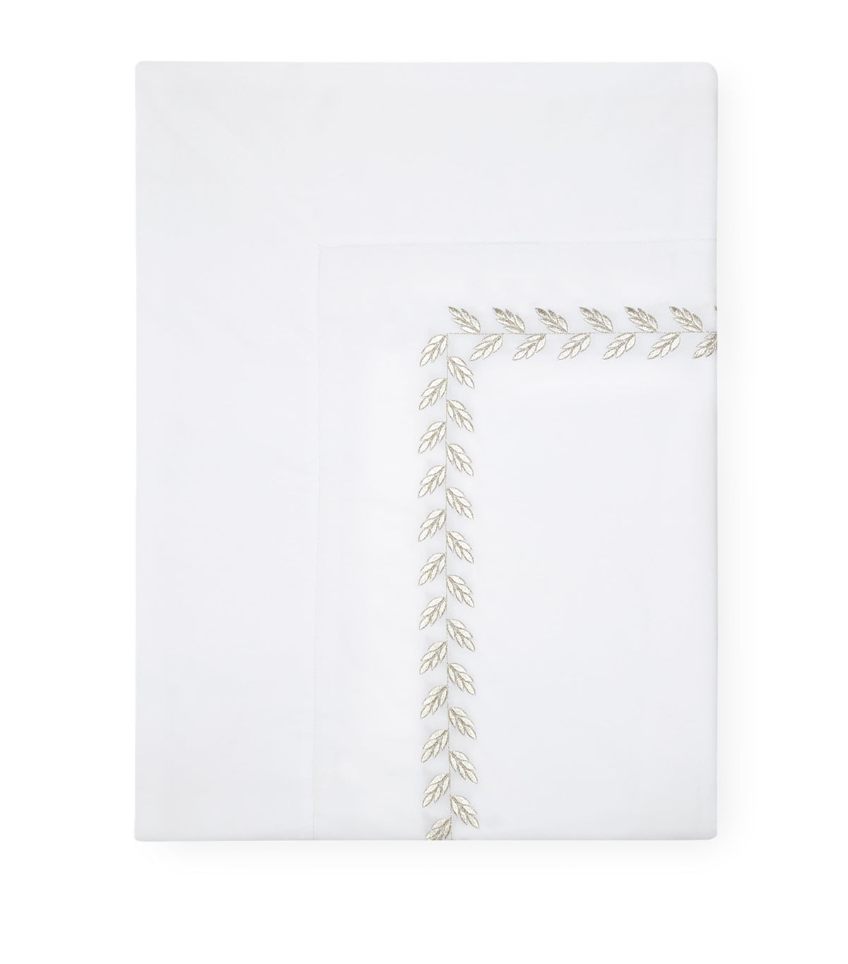 Pratesi super king flat sheet with fine embroidery, 270x300cm, imported from the UK