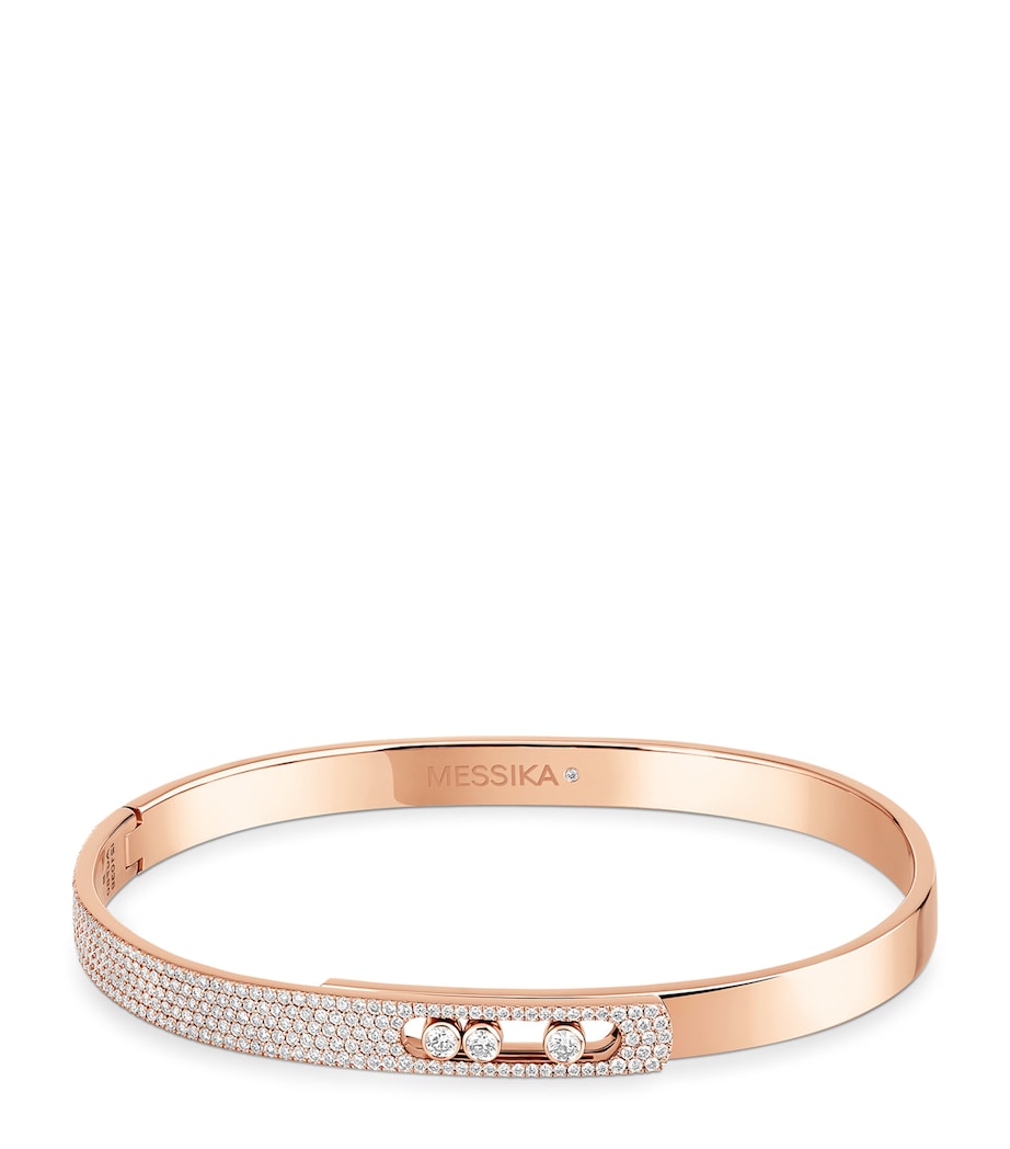 Messika Move Noa pink gold diamond pavé bangle 0.90ct (British brand)
