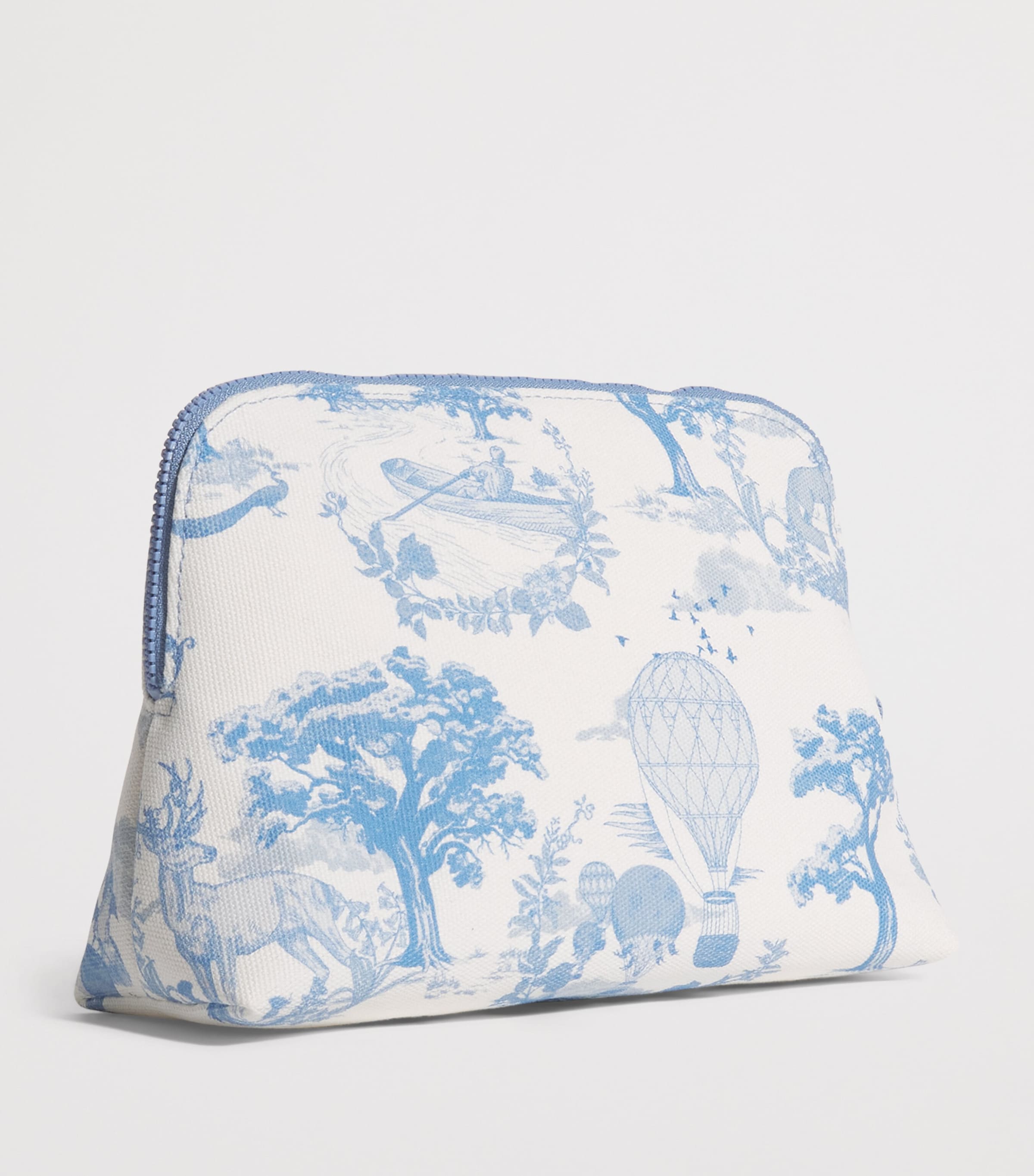 Harrods toile half moon cosmetic bag, UK version