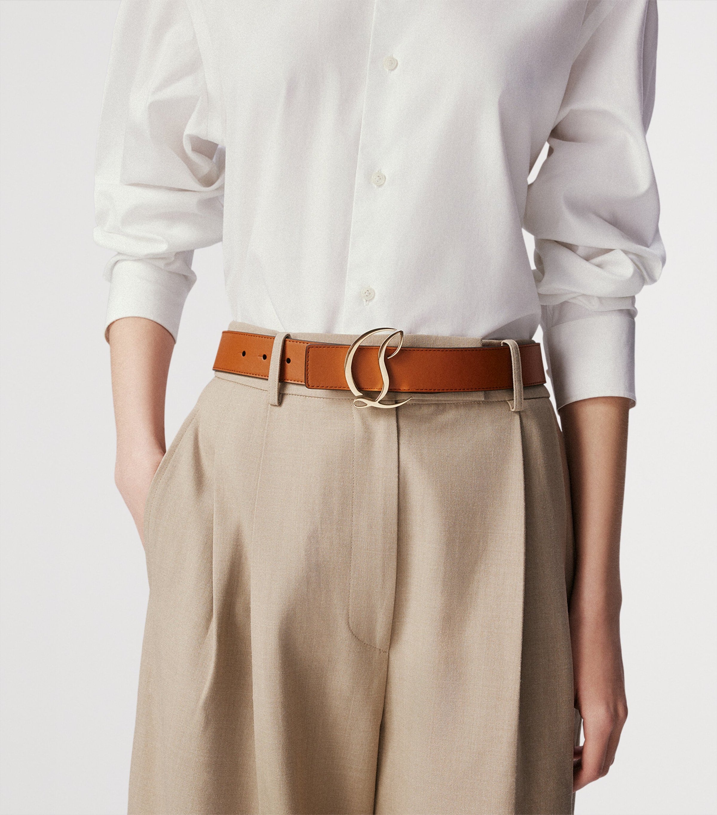 Christian Louboutin CL Logo Leather belt - British product