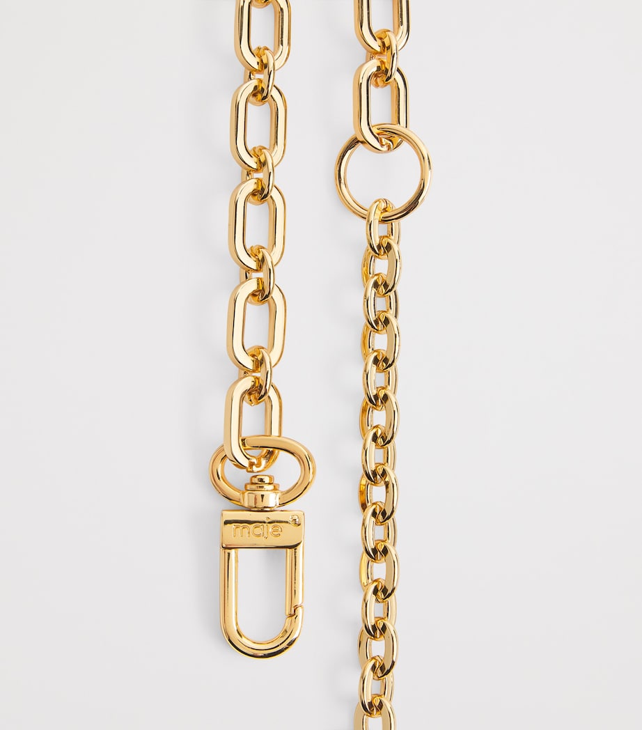 Maje gold-tone chain shoulder strap 120cm - British product