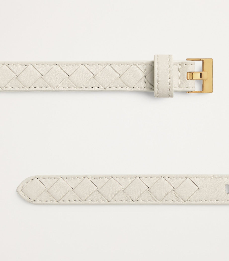 Bottega Veneta lambskin thin watch belt gold buckle - British product