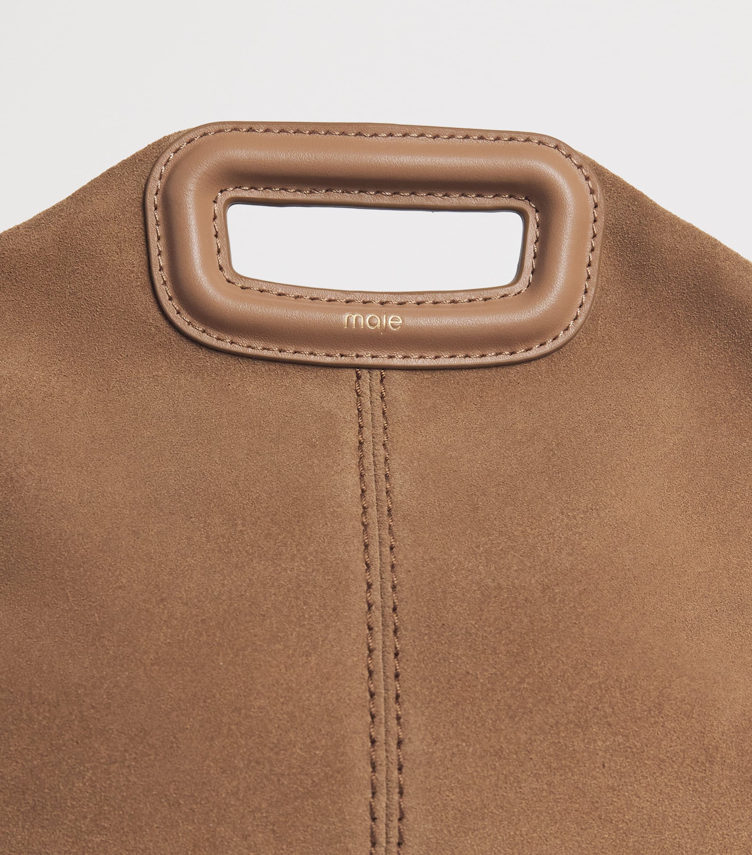 Maje Miss M suede shoulder bag 16x31cm, imported from the UK