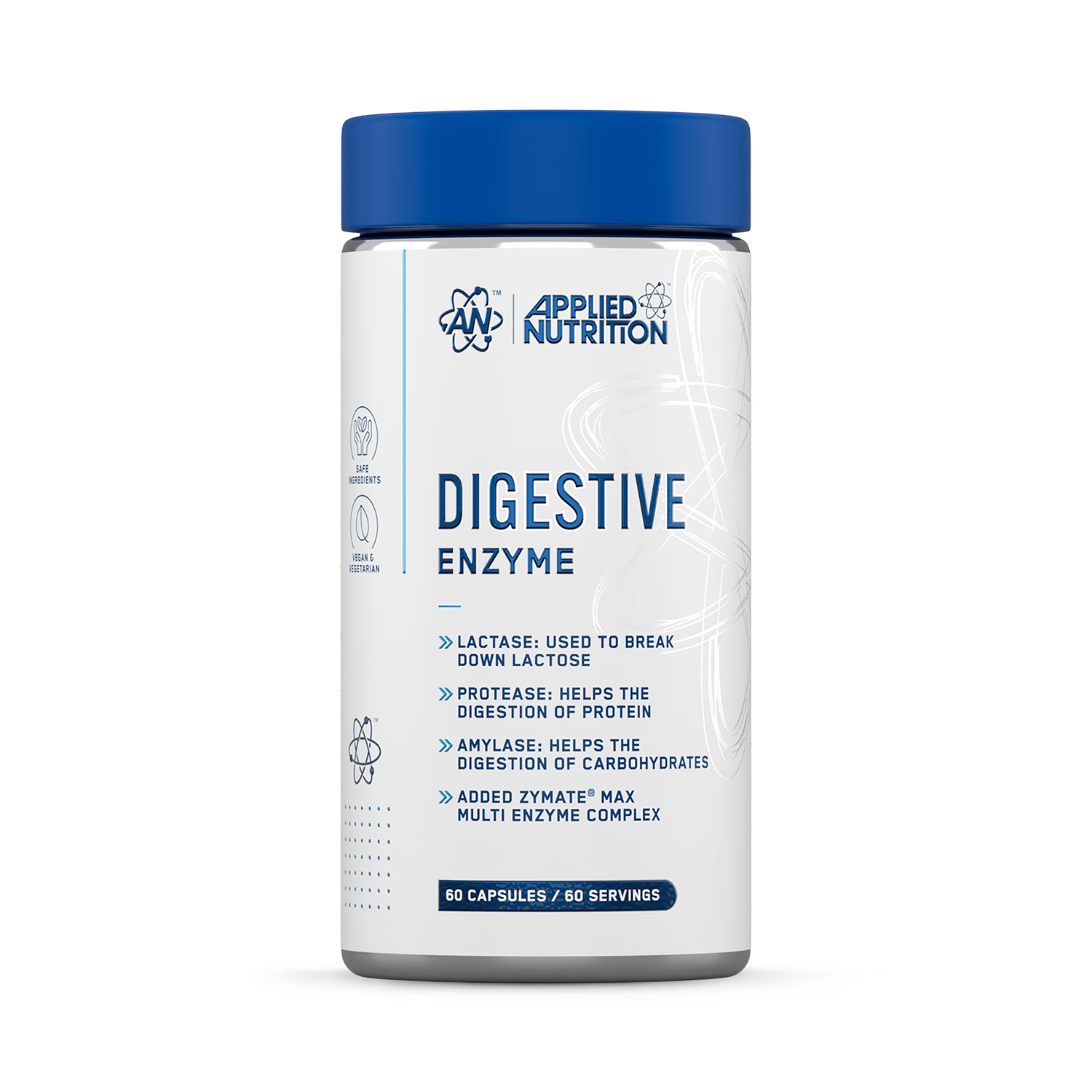 Applied Nutrition Digestive Enzyme 60 capsules, imported from the UK
