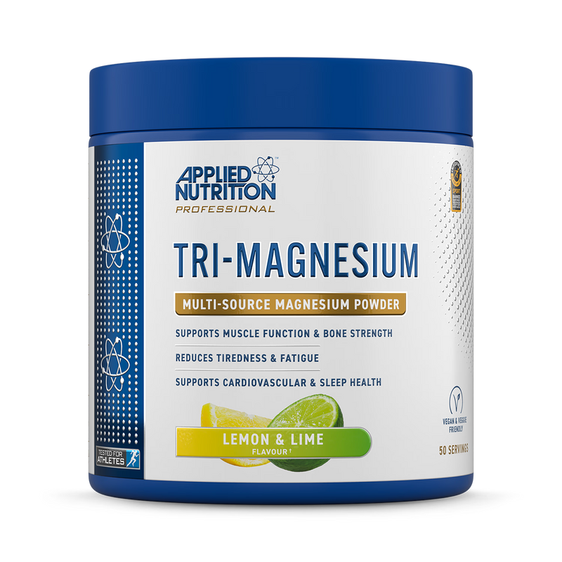 Applied Nutrition Tri-Magnesium Powder Lemon & Lime 200g, imported from the UK