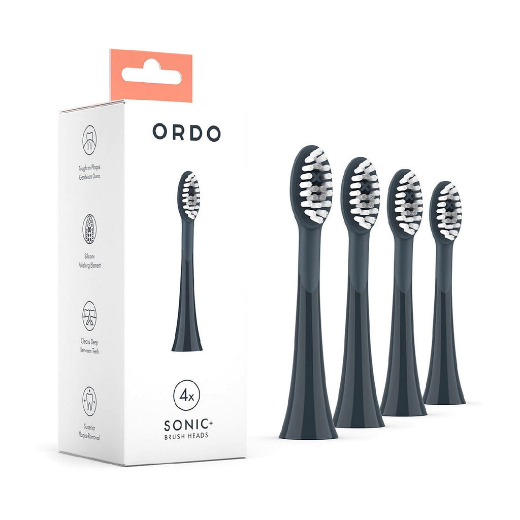 Ordo Sonic + Brush Heads - Charcoal Grey - 4 Pack