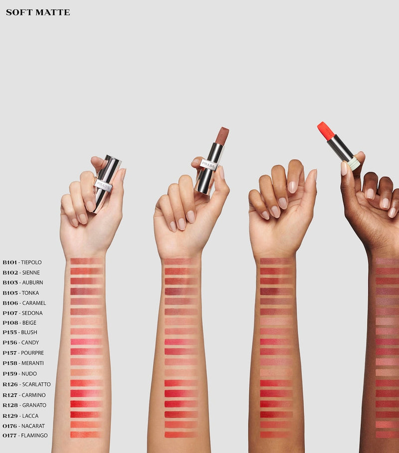 Prada Beauty Monochrome Hyper Matte Lipstick, imported from the UK