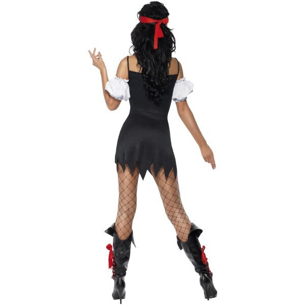 Fever red white pirate costume with accessories, imported from the UK