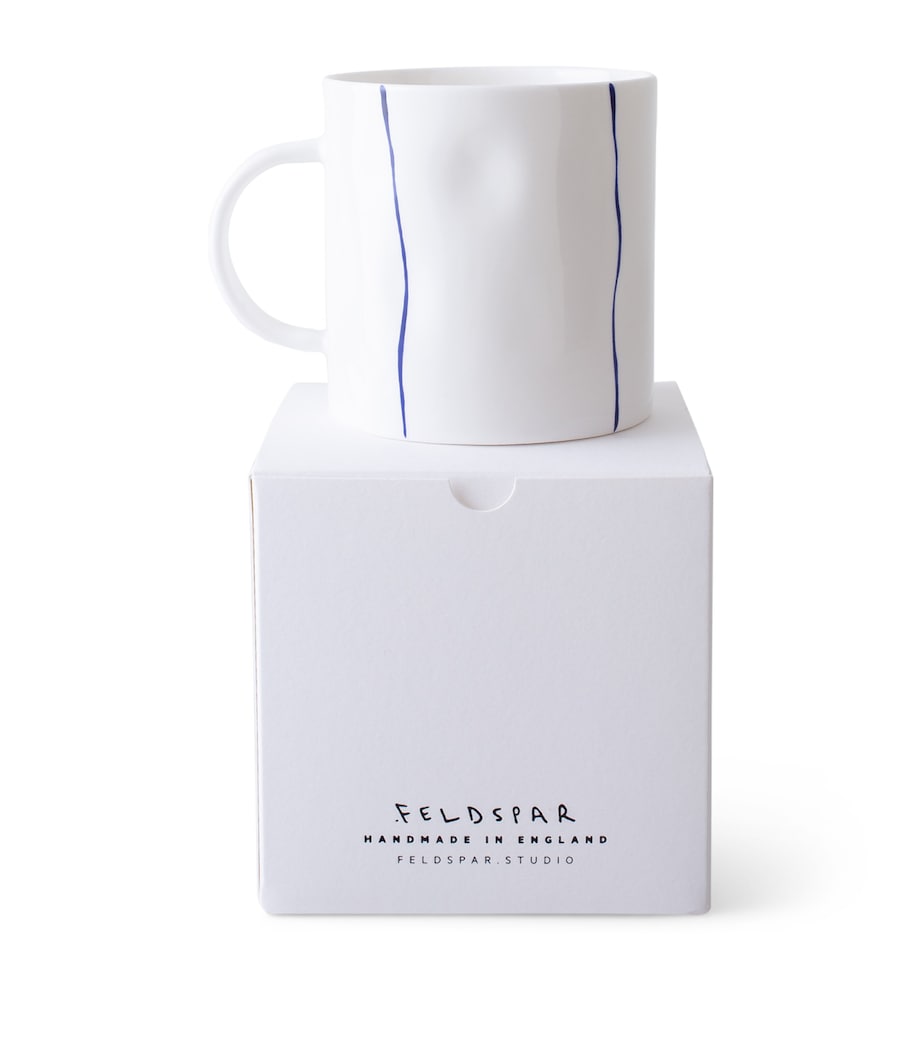 Feldspar fine bone china stripe tea mug - British product