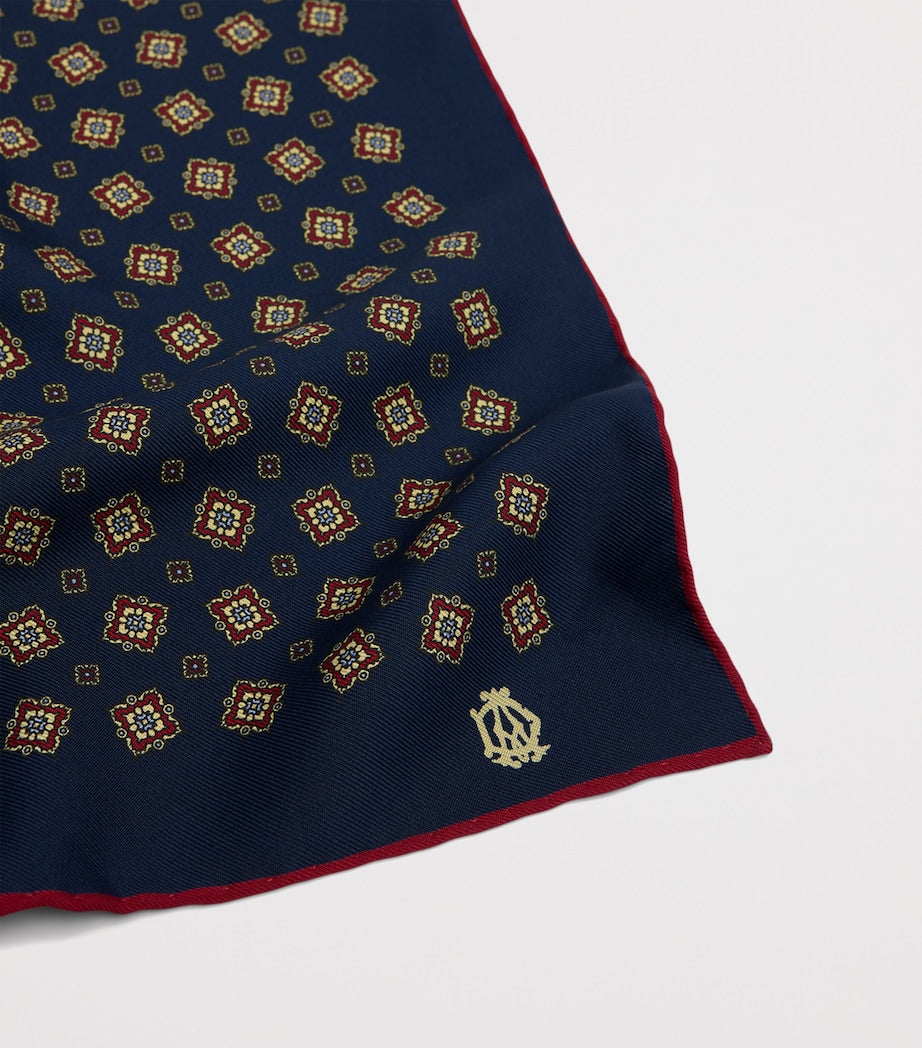 Dunhill mulberry silk pocket square 30cm (British brand)