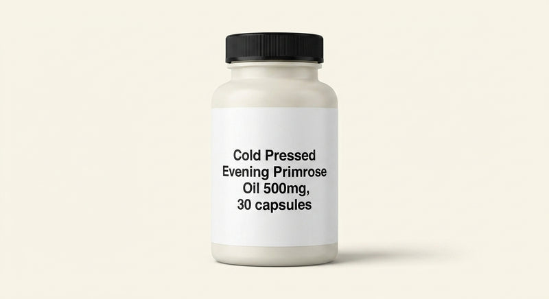 Holland & Barrett Evening Primrose Oil capsules 500mg, imported from the UK