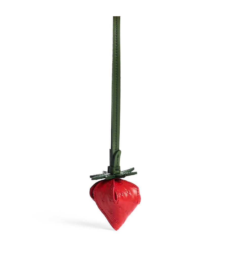 Jacquemus leather strawberry bag charm 25cm - British product