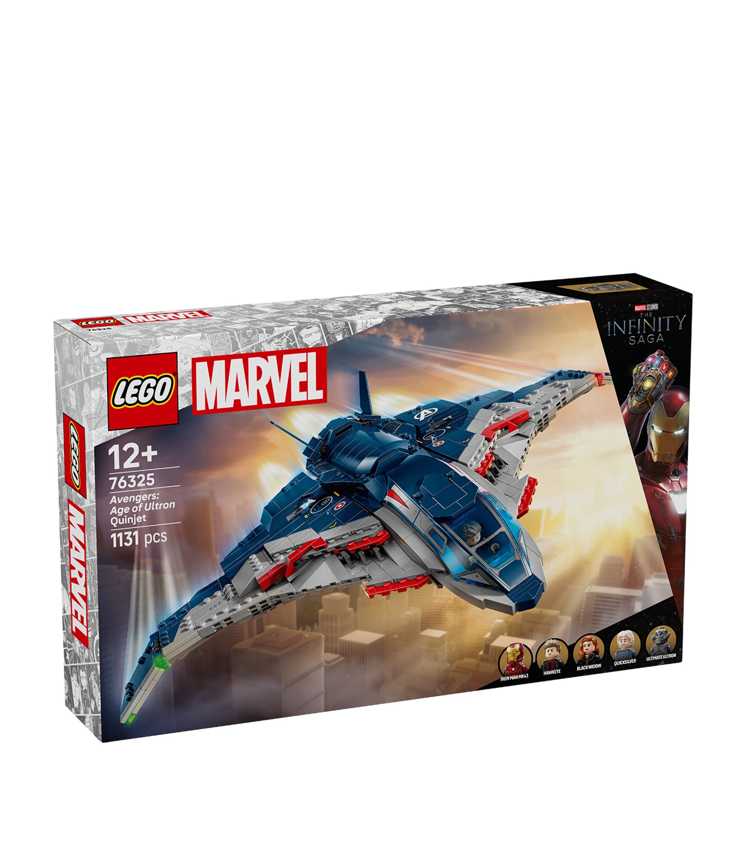 Lego Marvel Avengers: Age of Ultron Quinjet building set, UK version