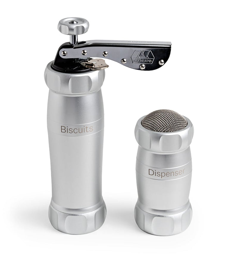 Marcato cookie press and dispenser set, imported from the UK