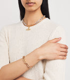 Tilly Sveaas medium sterling silver T-bar clipt necklace (British brand)