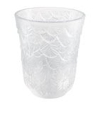 Lalique Grand-Duc crystal votive with etched owl feathers, UK version