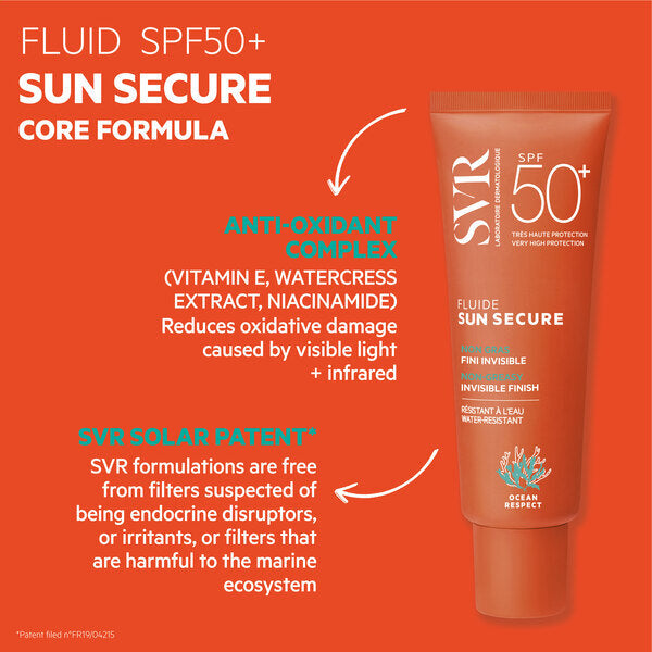 SVR SPF50+ hydrating face sunscreen fluid 50ml (British brand)