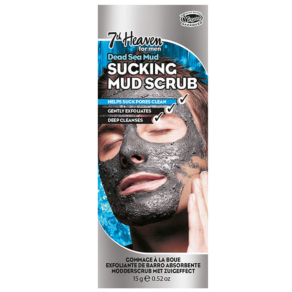 7th Heaven men's dead sea mud scrub face mask, imported from the UK