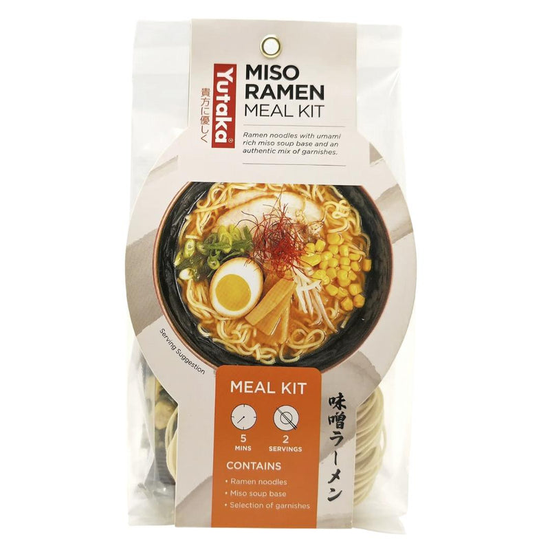 Yutaka miso ramen meal kit with noodles and seaweed (British brand)