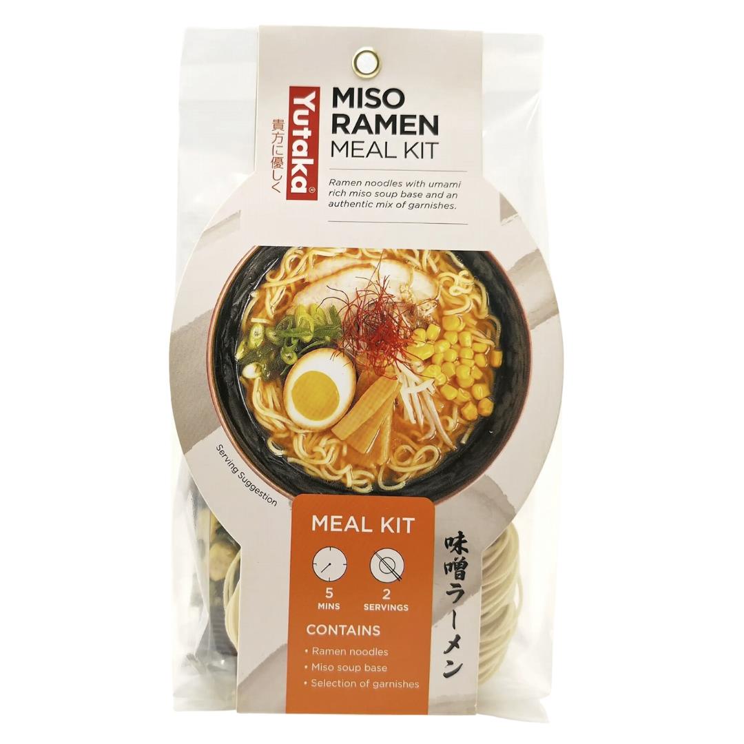 Yutaka miso ramen meal kit with noodles and seaweed (British brand)