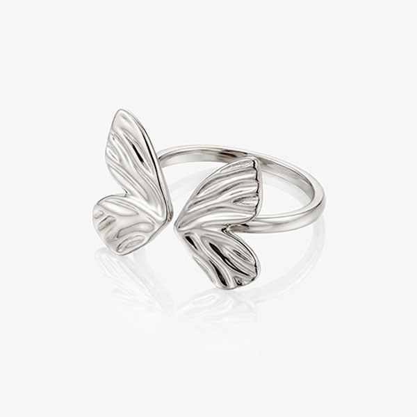 MUCHV adjustable butterfly ring in 18k gold or silver, UK version