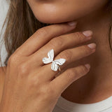MUCHV adjustable butterfly ring in 18k gold or silver, UK version