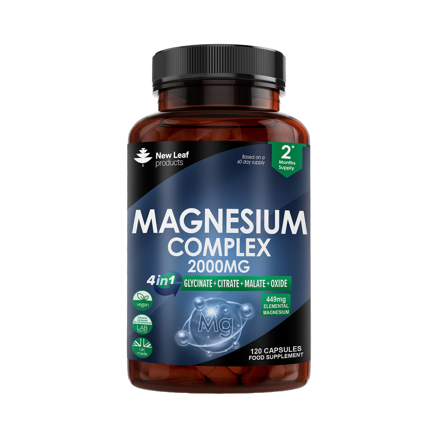 New Leaf Products Magnesium Complex 4in1 120 capsules, UK version