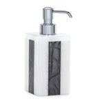 Labrazel alabaster soap dispenser with monochrome striped design, UK version