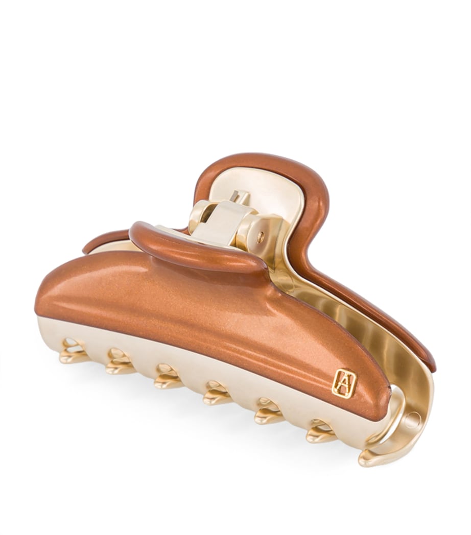 Alexandre de Paris gold-plated claw hair clip 7.5cm (British brand)
