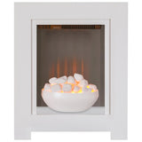 Adam Monet electric fire suite white freestanding (British brand)