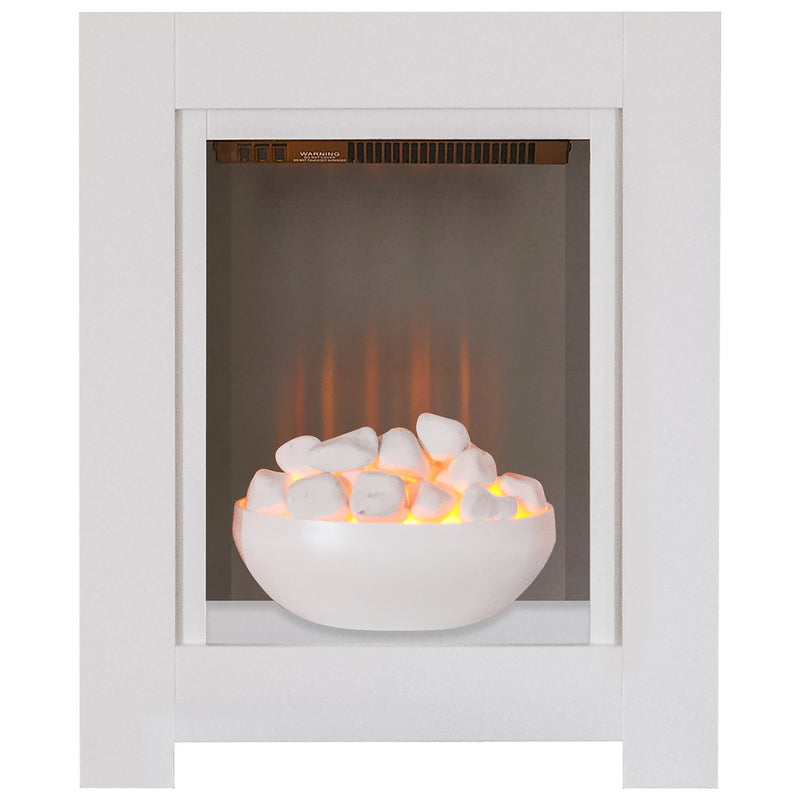 Adam Monet electric fire suite white freestanding (British brand)