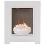 Adam Monet electric fire suite white freestanding (British brand)