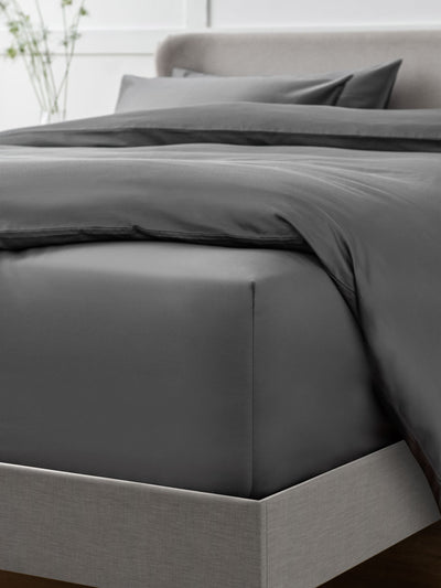 Drap-housse de lit extensible extra profond en coton égyptien Luxe 400 fils Charcoal Grey Next - Achetez en ligne sur McGrocer