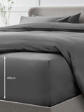 Charcoal Grey Egyptian cotton fitted sheet - British product