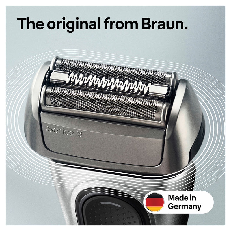 Braun Series 8 shaver head replacement silver, UK version