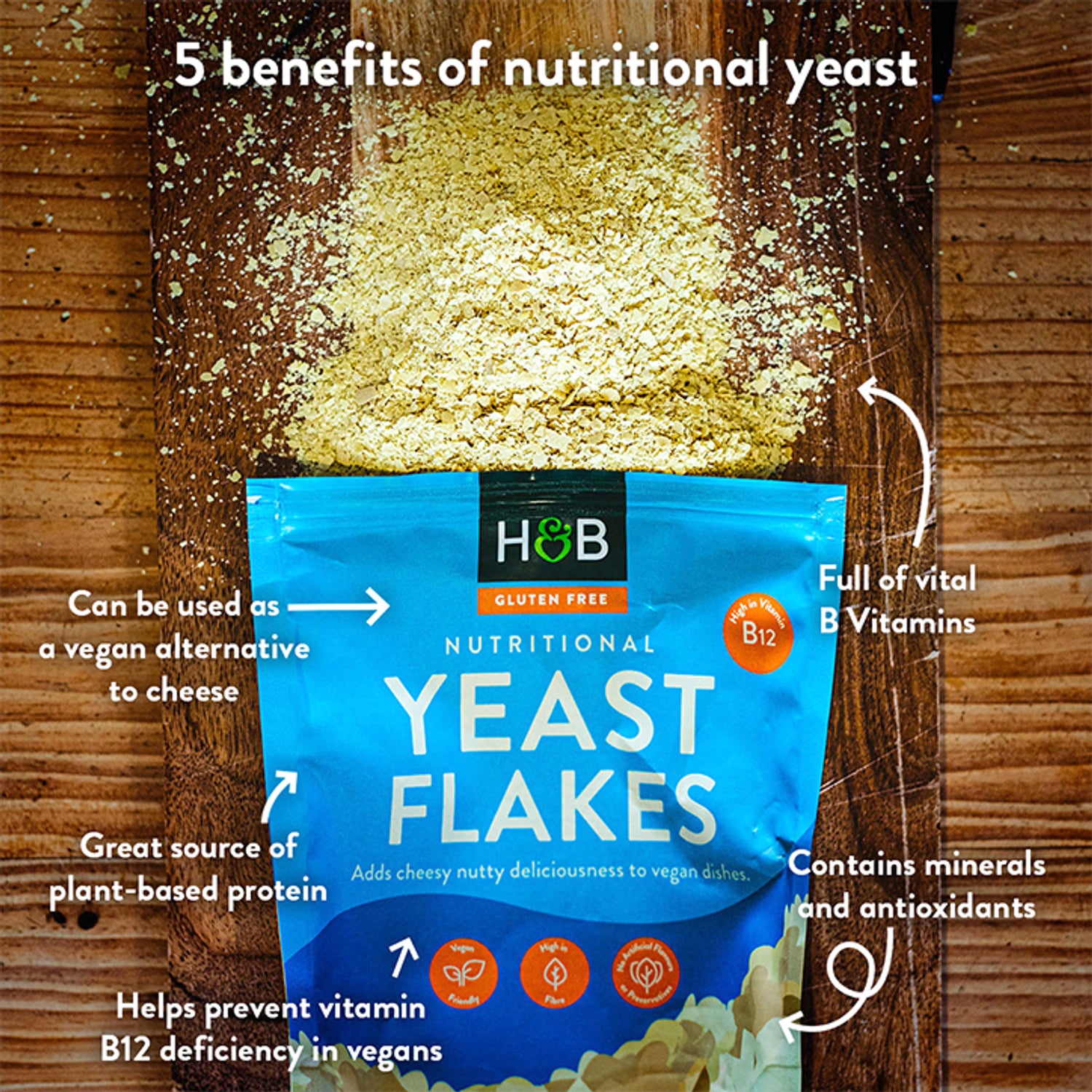 Holland & Barrett Nutritional Yeast Flakes 250g, UK version