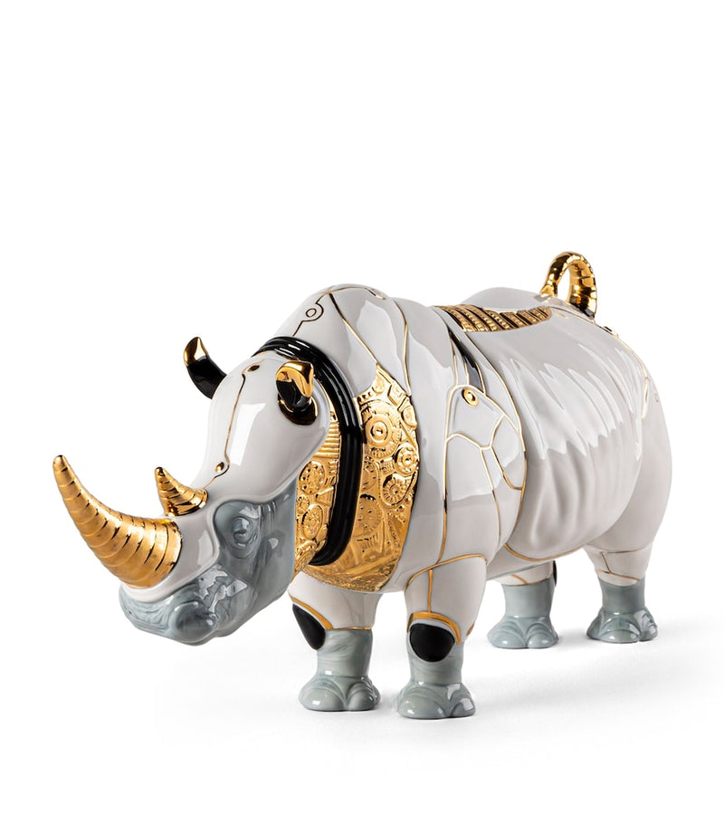 Lladró Cyborg Rhino sculpture 22x45x19 cm (British brand)