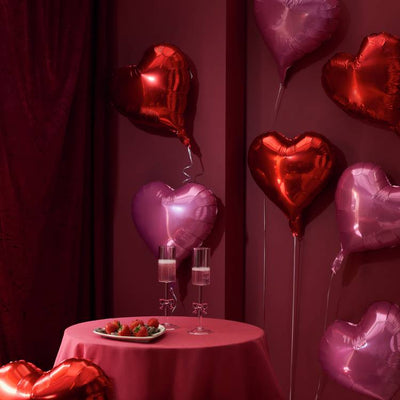 Argos Argos Home Pack of 10 Heart Foil Balloons- Buy online at McGrocer