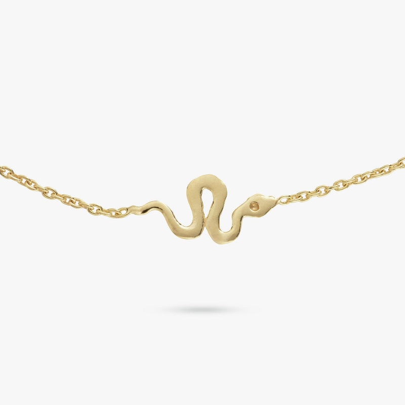 Revere 9ct gold plated silver snake bracelet 20cm (British brand)