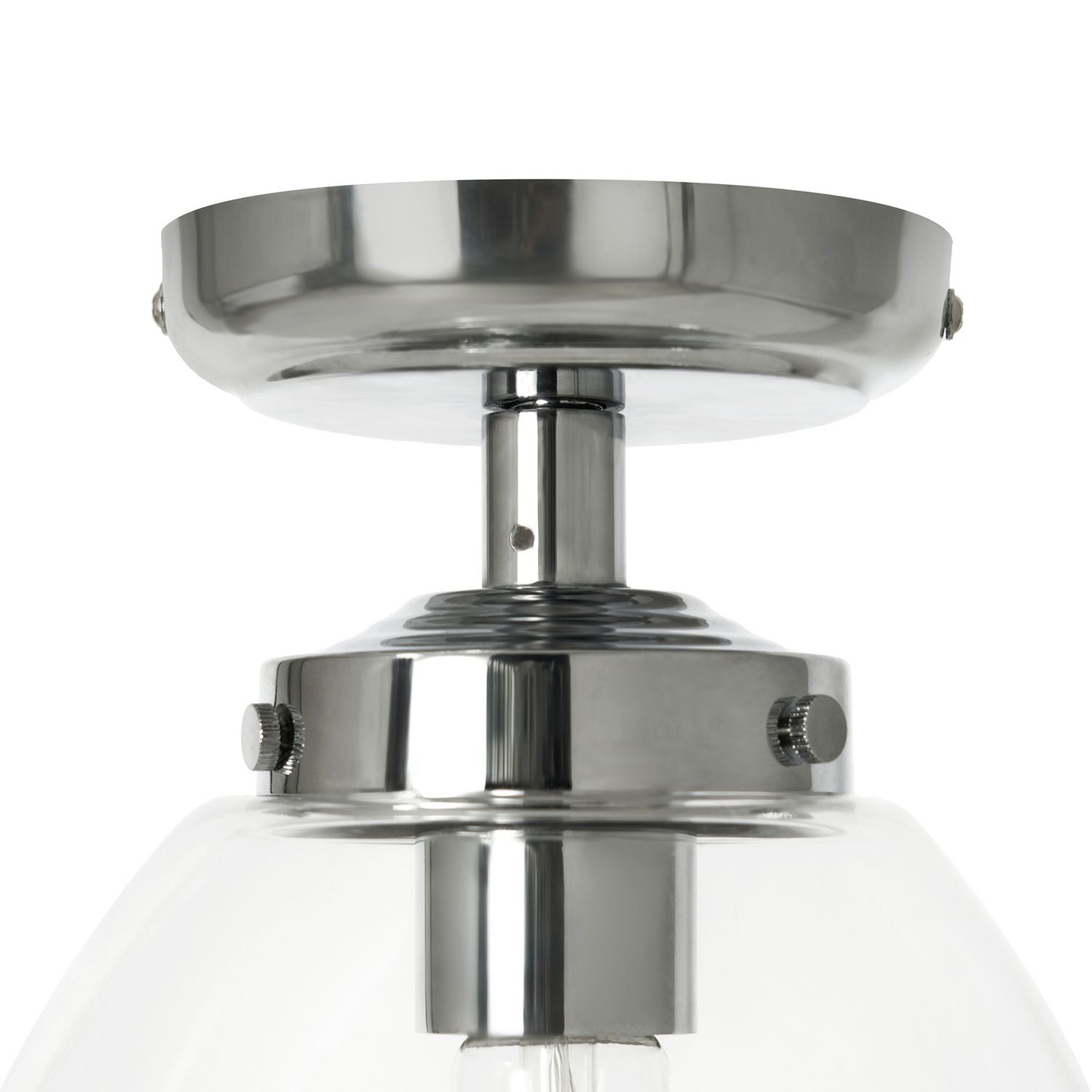 Spa Bryn glass tulip pendant light chrome clear, UK version