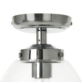 Spa Bryn glass tulip pendant light chrome clear, UK version
