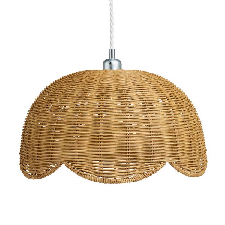 Habitat rattan scallop lampshade 35cm - British product