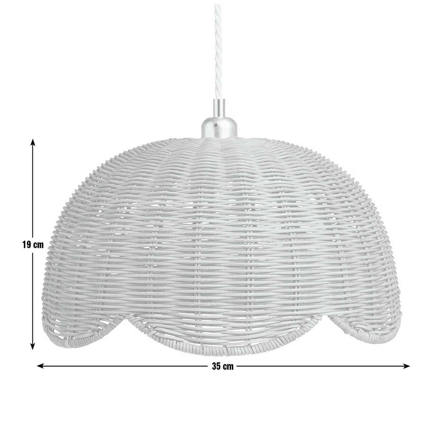Habitat rattan scallop lampshade 35cm - British product