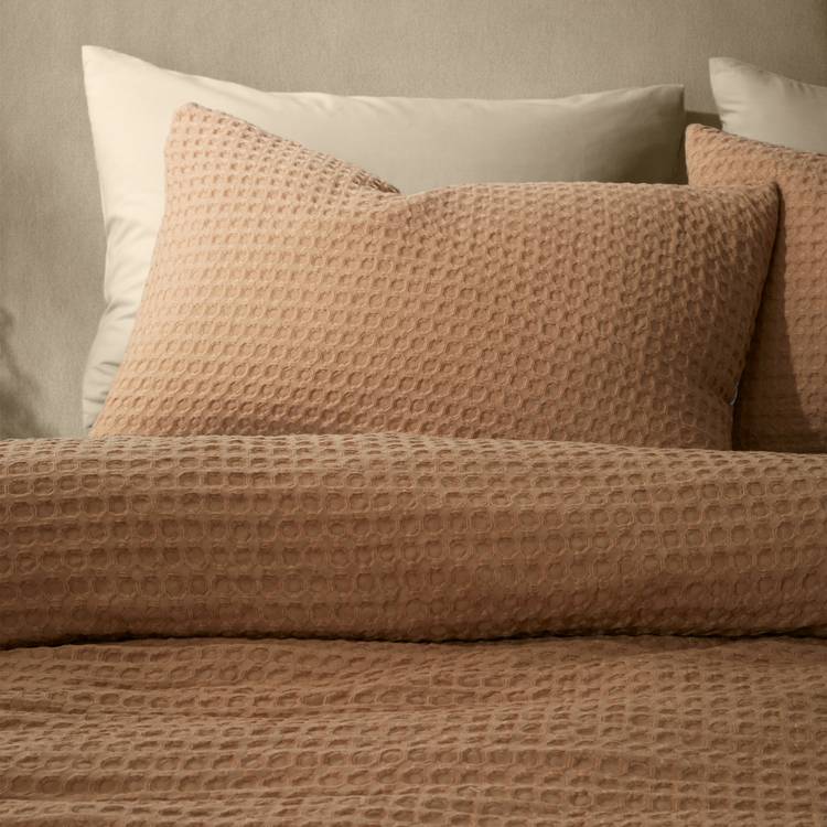 Pineapple Elephant waffle bedding set caramel single, UK version